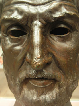 Bronze bust of Sophocles